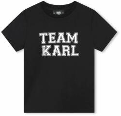 KARL LAGERFELD tricou de bumbac pentru copii culoarea negru, cu imprimeu PPYH-TSB03F_99X