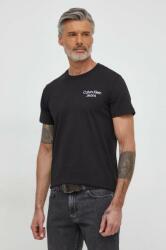 Calvin Klein Jeans tricou din bumbac bărbați, culoarea negru, cu imprimeu J30J325186 PPYH-TSM1NU_99X
