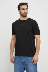 Hugo tricou din bumbac bărbați, culoarea negru, cu imprimeu 50505033 PPYH-TSM00E_99X