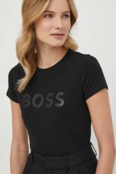 Boss tricou femei, culoarea negru 50508498 PPYH-TSD00Y_99X