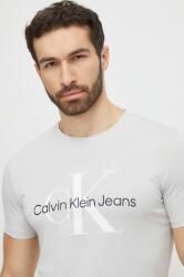 Calvin Klein Jeans tricou din bumbac bărbați, culoarea gri, cu imprimeu J30J320806 9BYX-TSM02A_09X