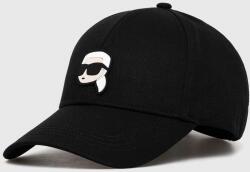 Karl Lagerfeld șapcă de baseball din bumbac culoarea negru, cu imprimeu 99KK-CAD0G9_99X