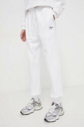 Tommy Jeans pantaloni de trening din bumbac culoarea alb, uni DW0DW17771 PPYH-SPD128_00X
