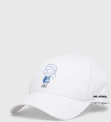 Karl Lagerfeld șapcă culoarea alb, cu imprimeu 541123.805617 PPYH-CAM028_00X