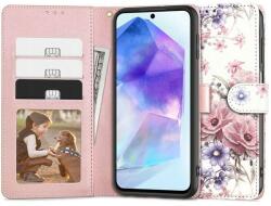 Tech-Protect TP1580 Tech-Protect Wallet Samsung Galaxy A55 tárca jellegű tok, színes (Blossom Flower) (TP1580)