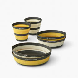 Sea to Summit Frontier UL Collapsible Dinnerware Set 2P 6 Piece Culoare: galben/alb