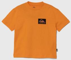 Quiksilver gyerek pamut póló BACKFLASHSSYTH narancssárga, nyomott mintás - narancssárga 164