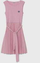 Guess gyerek ruha rózsaszín, midi, harang alakú - rózsaszín 158-166