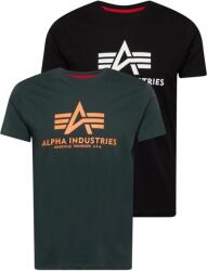 Alpha Industries Póló zöld, fekete, Méret L