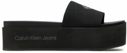 Calvin Klein Jeans Şlapi Calvin Klein Jeans Flatform Sandal Met YW0YW01036 Black BDS