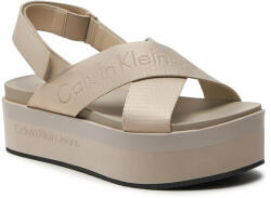 Calvin Klein Jeans Szandál Calvin Klein Jeans Flatform Sandal Sling In Mr YW0YW01362 Bézs 41 Női