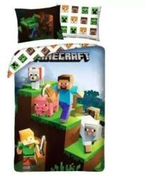 Halantex Minecraft: Steve és Alex állatokkal ágyneműhuzat garnitúra - 140 x 200 cm (MNC299BL) - ejatekok