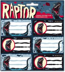 Ars Una dinoszauruszos füzetcímke 3x6 db-os - Raptor