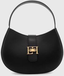 Elisabetta Franchi bőr táska fekete, BS40F41E2 - fekete Univerzális méret