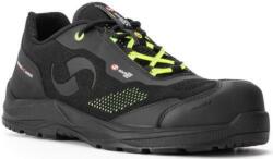 Sixton Peak XENO S3S FO SR ESD Extra könnyű munkavédelmi félcipő fekete, zöld reflex D3O talpbetéttel 35-48-ig (66528)