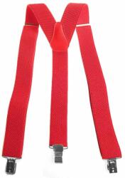 TifanTEX Bretele roșii pentru pantaloni 3x clip (bretele de bărbați din) (0145E8)