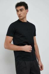 Giorgio Armani pamut póló sötétkék, nyomott mintás - sötétkék L - answear - 42 990 Ft