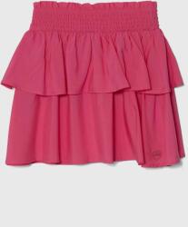 GUESS gyerek szoknya rózsaszín, mini, harang alakú - rózsaszín 136-146 - answear - 14 990 Ft
