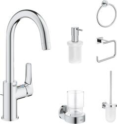 GROHE Set baterie lavoar Grohe Eurosmart New si accesorii baie Grohe Essentials, crom (C26807)