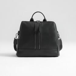 Joissy Mini rucsac și geantă pentru mamă 2 în 1 Black Lock Gun Metal