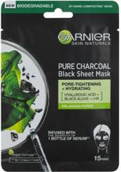 Garnier Skin Naturals Pure Charcoal Algae Textile Mask pentru pori dilatați 1 buc