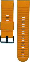 Garmin Curea QuickFit 26 mm, silicon, portocalie, catarama închisă la culoare, capăt oval (Garmin Fenix 7X/6X/5X, Tactix etc. )