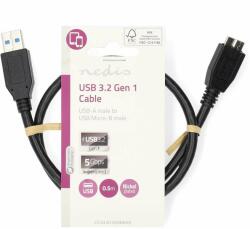 Nedis USB kábel | USB 3.2 Gen 1 | USB-A Dugasz | USB Micro-B Dugasz | 5 (CCGL61500BK05)