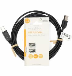 Nedis USB kábel | USB 2.0 | USB-A Dugasz | USB-B Dugasz | 480 Mbps | Ni (CCGL60101BK30)