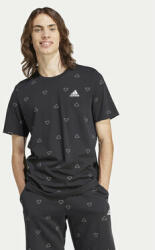 Adidas Tricou Seasonal Essentials Monogram Graphic IS1826 Negru Regular Fit