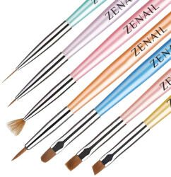 Zenail Set 7 pensule unghii Zenail multicolor (ZEN-902915)