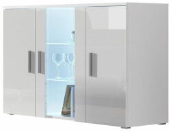 Cama MEBLE Fiókos szekrény Soho S7 - fehér / fehér fényes - mall - 60 550 Ft