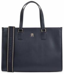 Tommy Hilfiger Дамска чанта Tommy Hilfiger Th Monotype Tote AW0AW15978 Space Blue DW6 (Th Monotype Tote AW0AW15978)