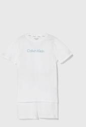 Calvin Klein Underwear gyerek pamut pizsama fehér, nyomott mintás - fehér 164-176