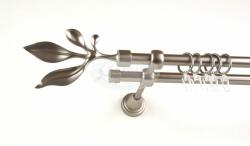  Dallas nikkel-matt 2 rudas fém karnis szett - 200 cm