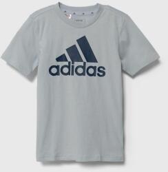 Adidas gyerek pamut póló nyomott mintás - kék 140 - answear - 9 290 Ft