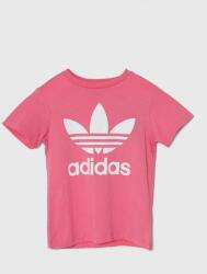 Adidas gyerek pamut póló TREFOIL TEE rózsaszín - rózsaszín 128 - answear - 9 790 Ft