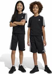 adidas gyerek pamut rövidnadrág U 3S KN SHO fekete, állítható derekú - fekete 140