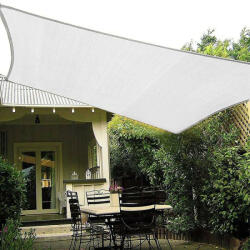 Sun Garden Napvitorla - árnyékoló teraszra, négyszög alakú 2x3 m Fehér színben - HDPE anyagból