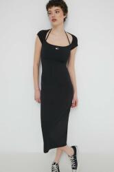 Tommy Hilfiger ruha fekete, midi, testhezálló - fekete S - answear - 30 990 Ft