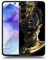 Picasee Fekete szilikon tok az alábbi mobiltelefonokra Samsung Galaxy A55 A556B - Gold - Black
