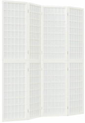 vidaXL 4 paneles fehér japán stílusú összecsukható paraván 160x170 cm 352088