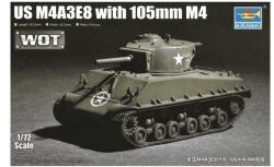Trumpeter US M4A3E8 + 105mm M4 harckocsi műanyag modell (1: 72) (07168) - mall