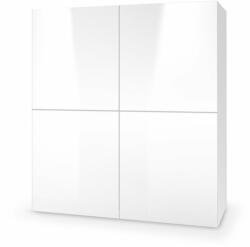 Halmar Fiókos szekrény Livo KM-100 - fehér / fehér fényes