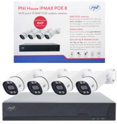 PNI Kit Supraveghere PNI PNI-IP-POE8 + 4 camere (PNI-IP-POE8)