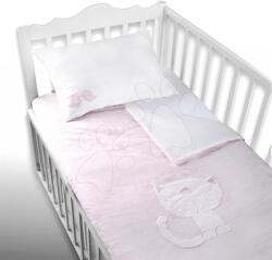 toTs Set de lenjerie pentru pătuţ Classic toTs-smarTrike cu pisicuţă cearșaf pentru pernă şi plapumă din 100% bumbac satin roz (TO280208) Lenjerii de pat bebelusi‎, patura bebelusi