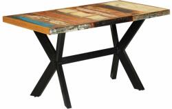vidaXL tömör újrahasznosított fa étkezőasztal 140 x 70 x 75 cm (351708) - pepita