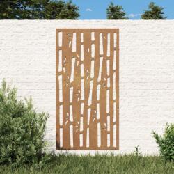  Decor perete de grădină 105x55 cm design bambus oțel corten (824481)