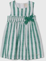 Guess gyerek ruha vászonkeverékből zöld, mini, harang alakú - zöld 118-122