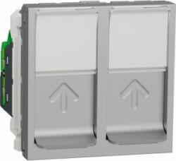 Schneider Electric UNICA Priza dubla date Rj45 Stp Cat. 6 Aluminiu 2 module (NU342630)