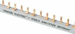 Tracon Electric Şină de legătură cu pini max. 63A, 230/400VAC, 4P, 56modul, 1m (TFSS-4)